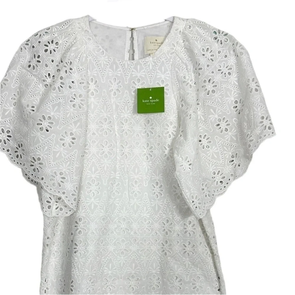 Kate Spade White Eyelet Shift Dress